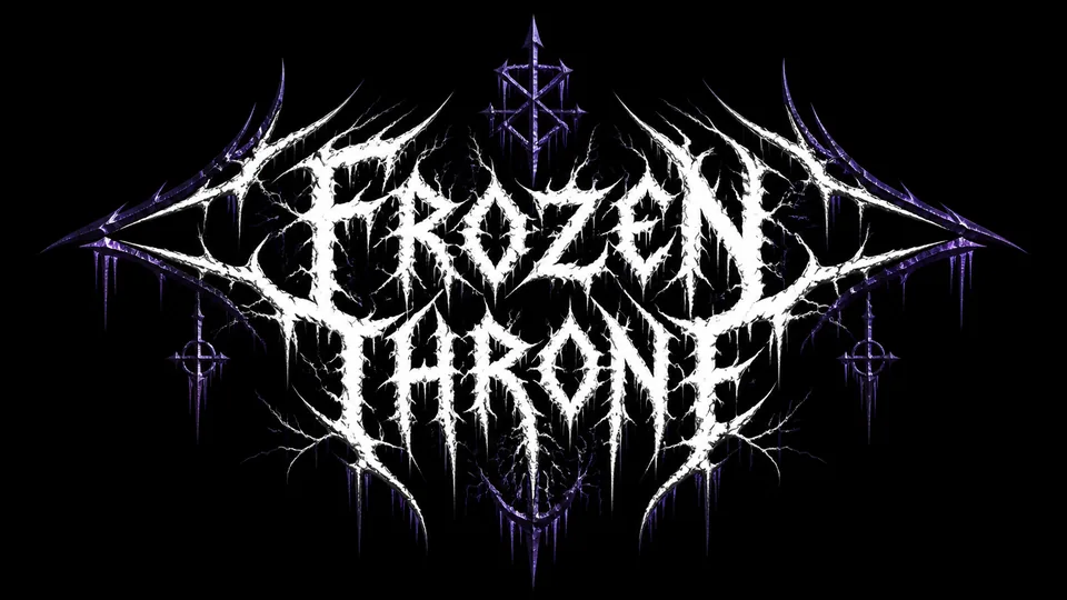 Black metal band logo generator example - frozen branch style